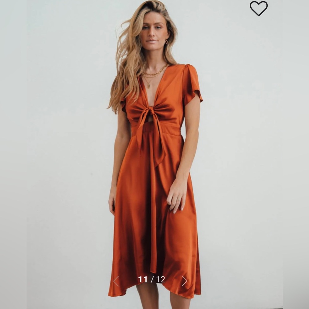 Baltic Born Satin Midi Dress NWOT